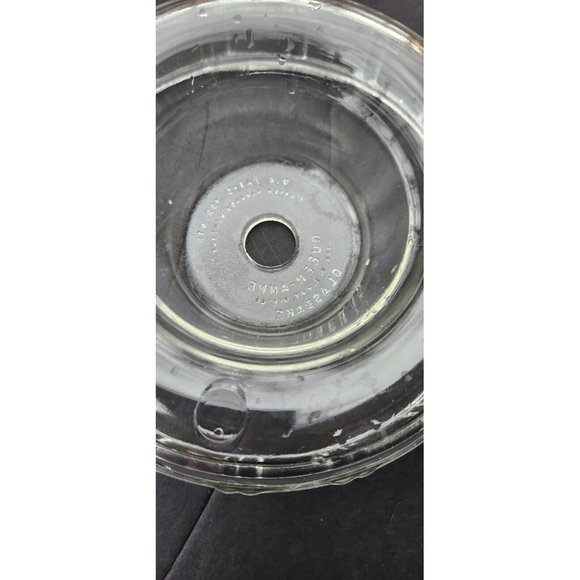 Hazel Atlas Queen Anne Glasbake Bundt Ring Oven Clear Glass Dish Mold Vintage - Picture 4 of 13